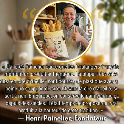 Sacs à Pain Premium en Coton 100 % et Cire d'Abeille